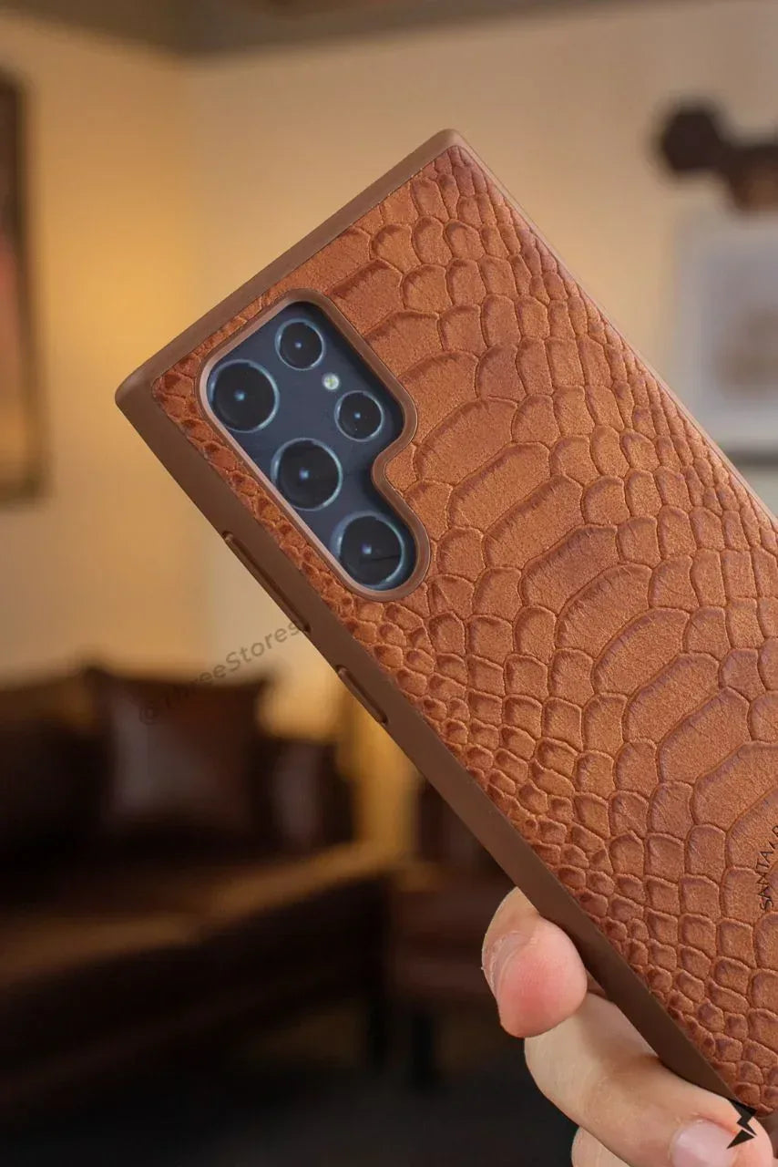 Santa Alligator Leather Case Samsung S22 Ultra - Three
