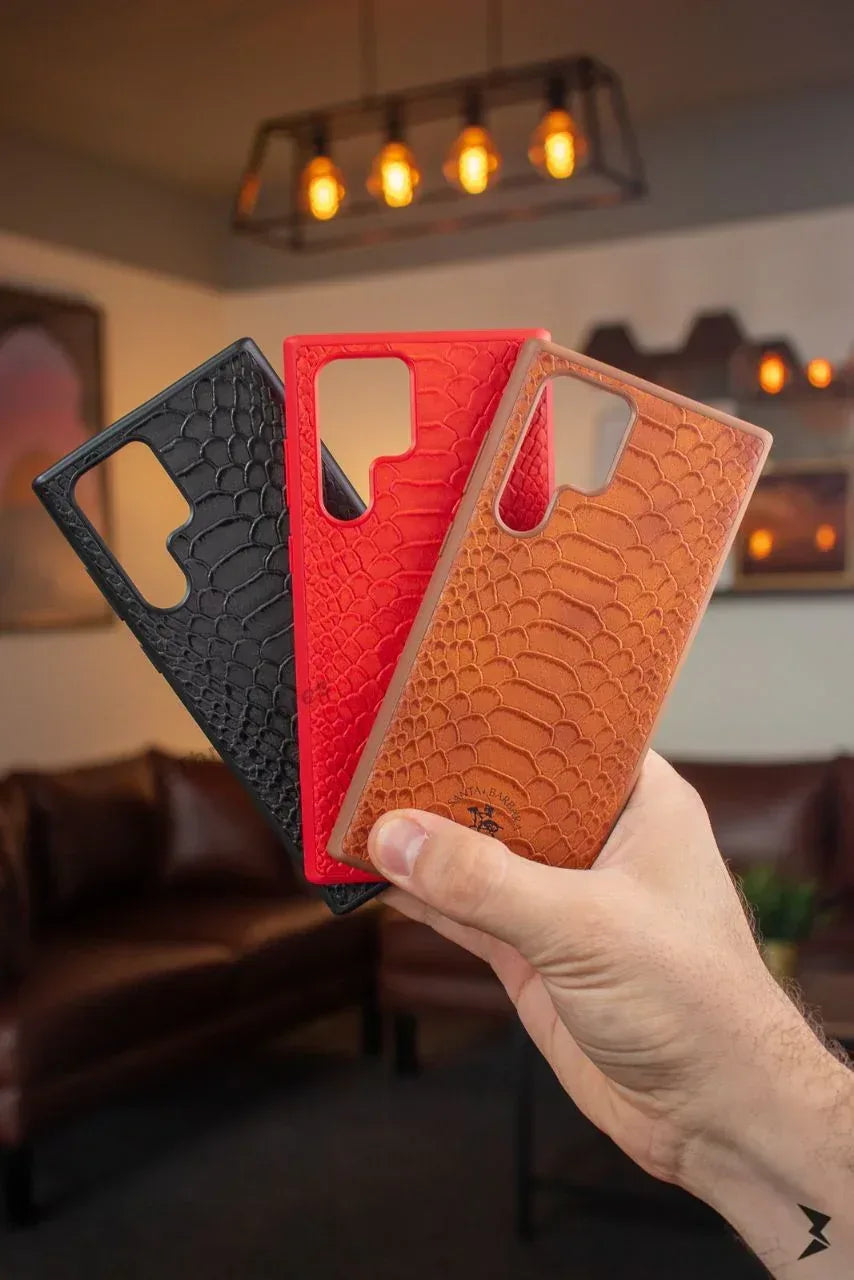 Santa Alligator Leather Case Samsung S22 Ultra - Three