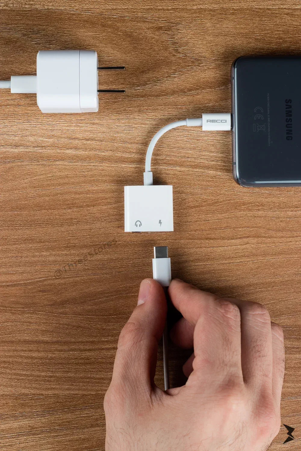 Recci Converter 2 in 1 Type-C To Type-C +3.5 RDS-A08 - Three