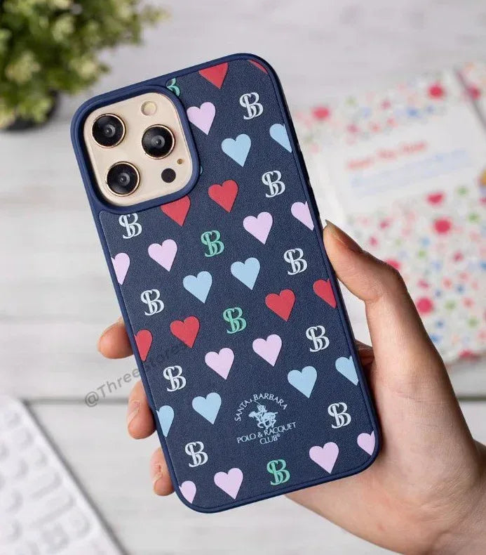 Santa Leather Heart Case iPhone 13 Pro Max - Three