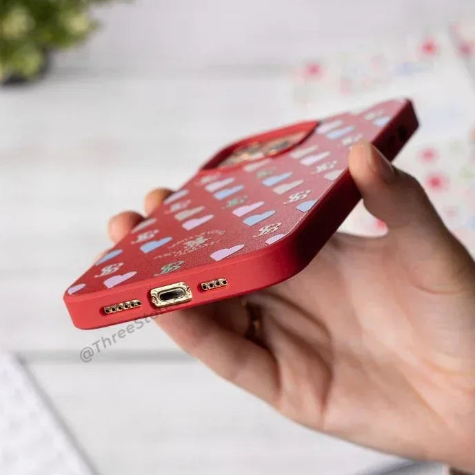 Santa Leather Heart Case iPhone 13 Pro Max - Three