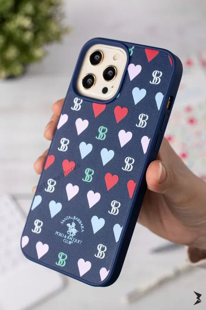 Santa Leather Heart Case iPhone 13 Pro Max - Three