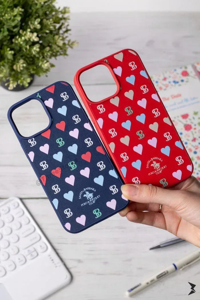 Santa Leather Heart Case iPhone 13 Pro Max - Three
