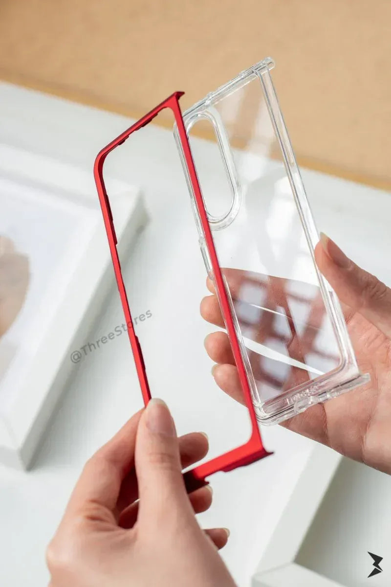 Transparent Double Farme Case Samsung Z Fold 3 - Three