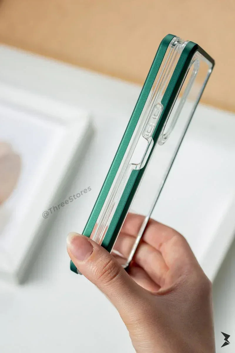 Transparent Double Farme Case Samsung Z Fold 3 - Three