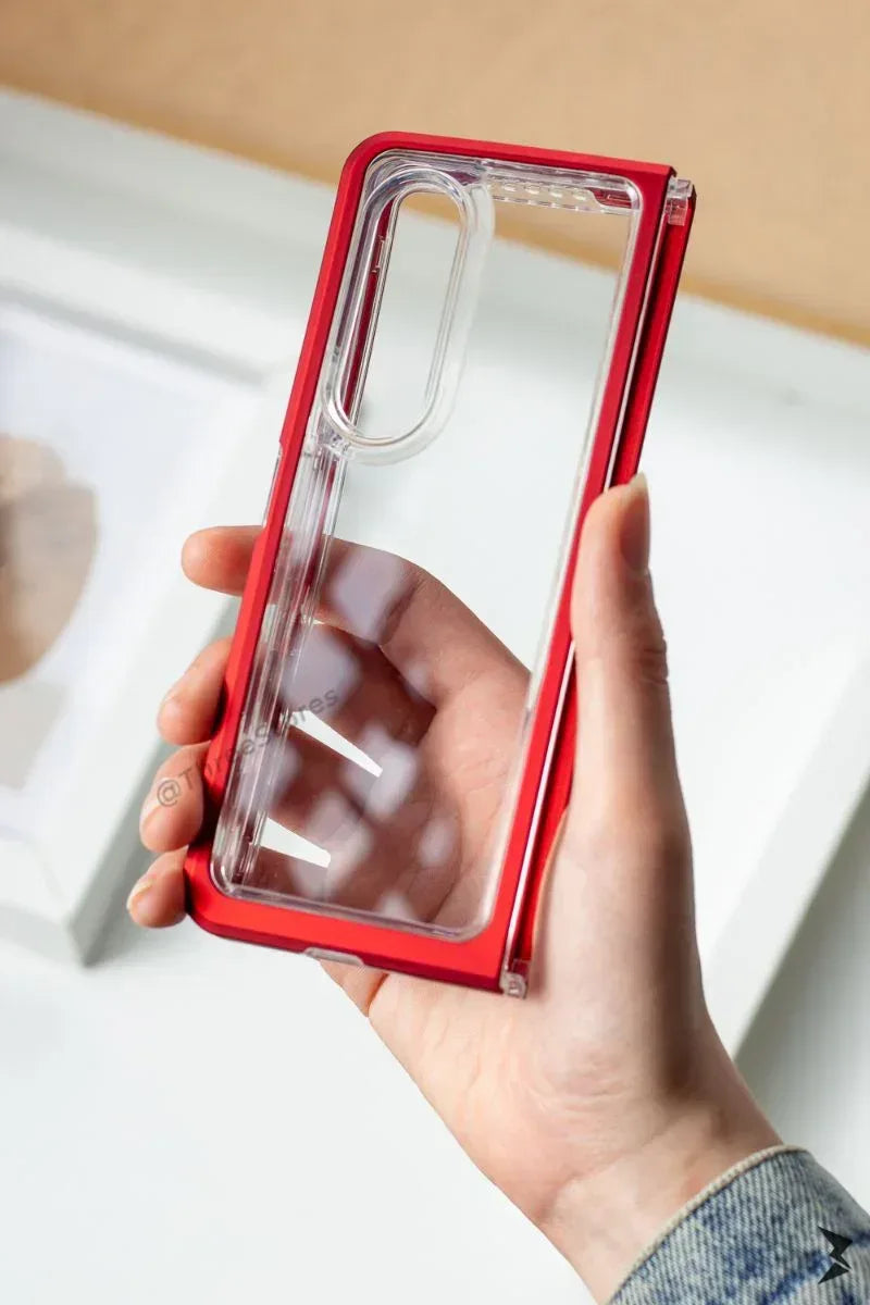 Transparent Double Farme Case Samsung Z Fold 3 - Three