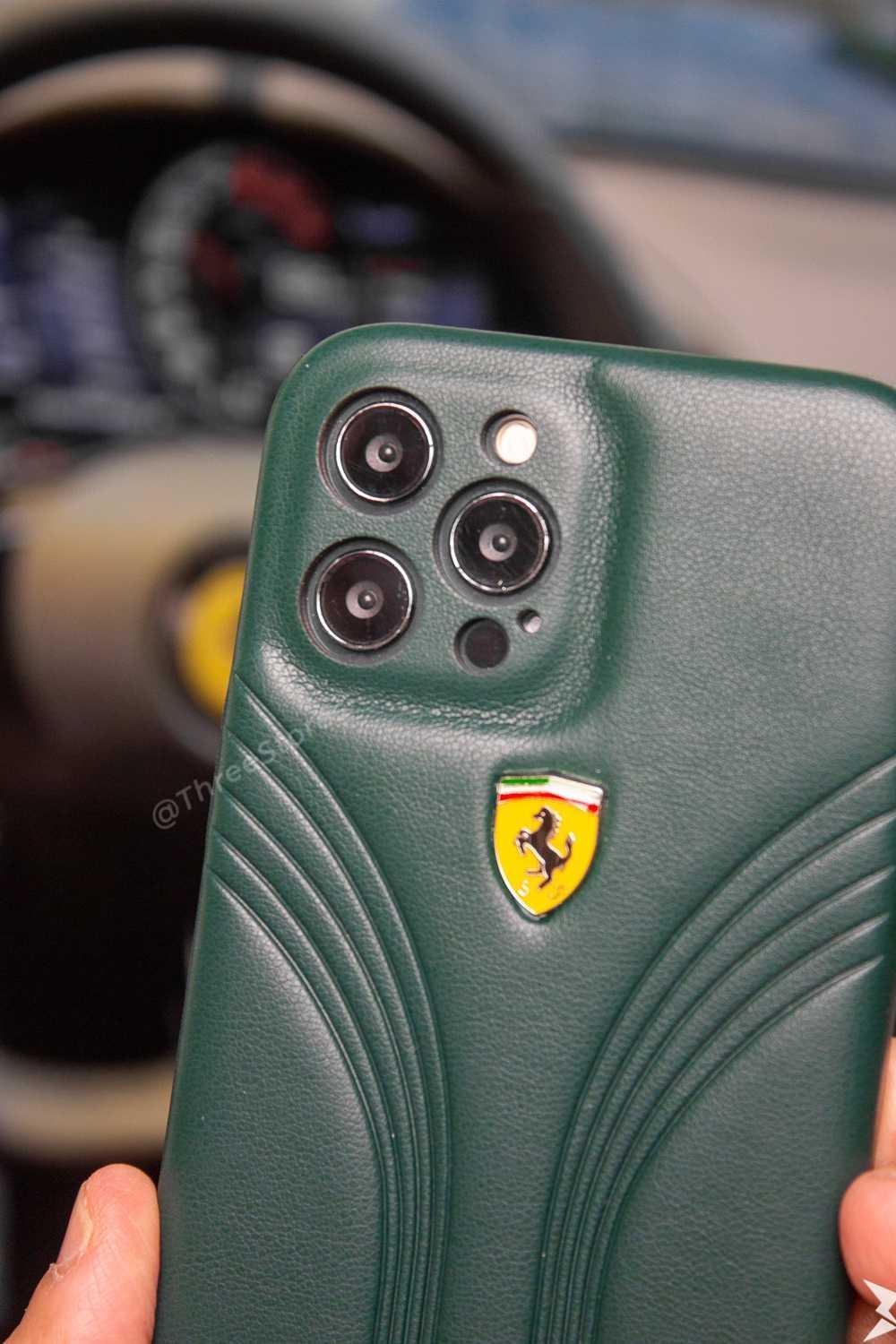 Ferrari Leather Case iPhone 12 Pro - Three