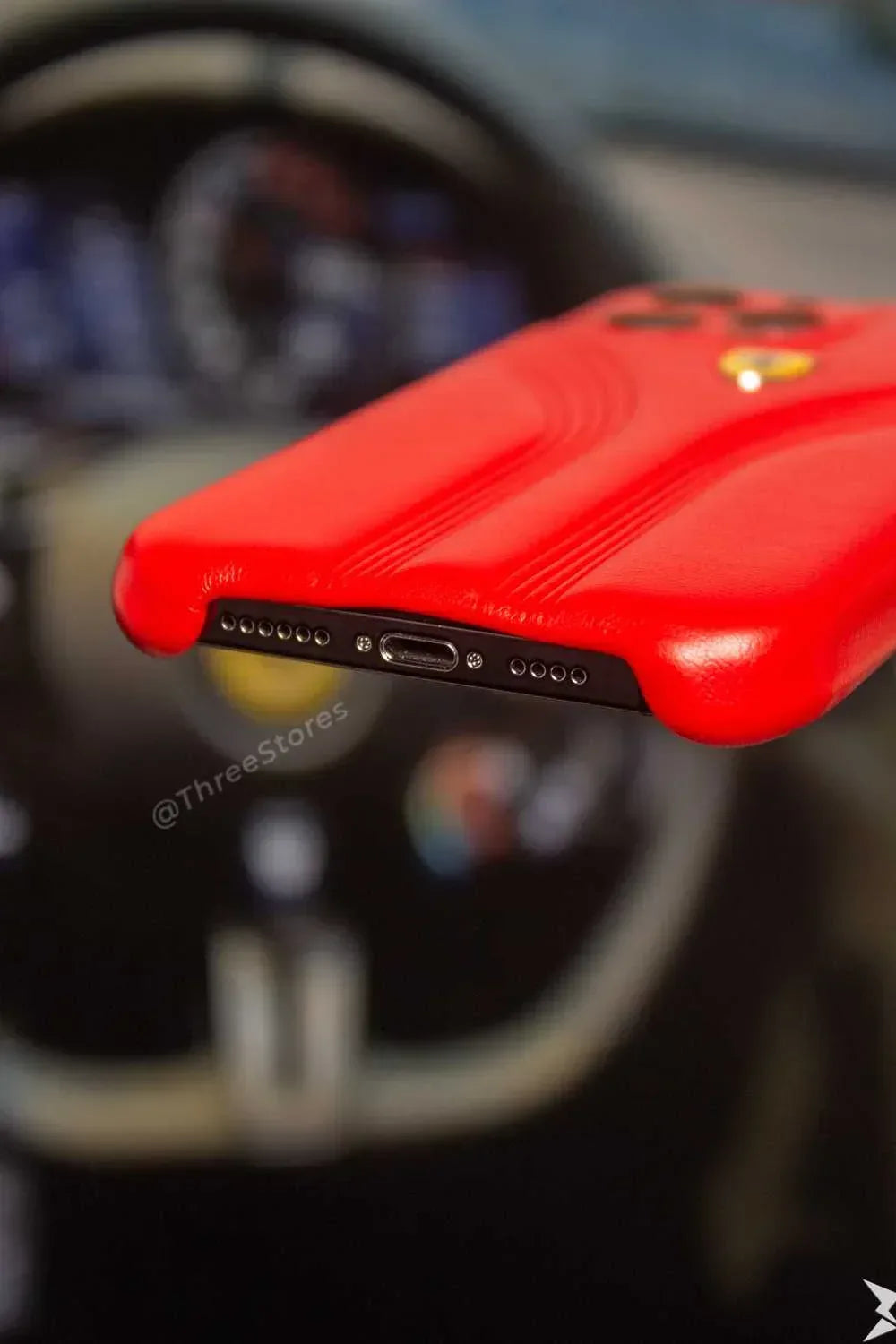 Ferrari Leather Case iPhone 12 Pro - Three