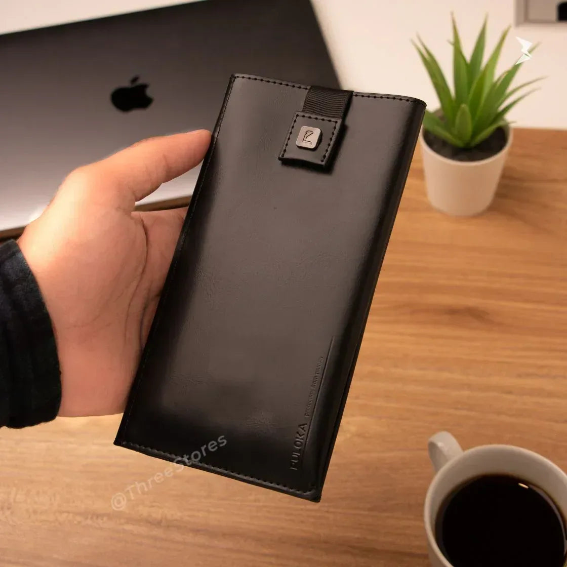 Puloka Flip Wallet Leather Phone Holster Pouch - Three