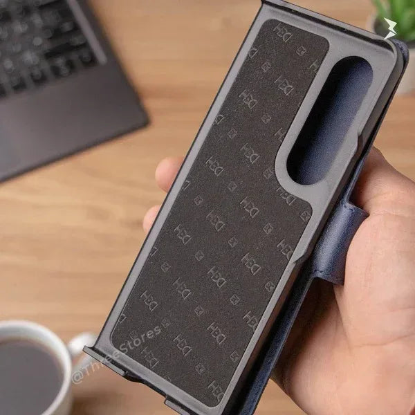 HDD Flip Leather Case With Spen Samsung Z Fold 4 - Three