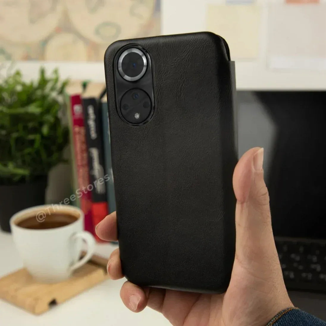 HDD Flip Wallet Leather Case Honor 50 - Three