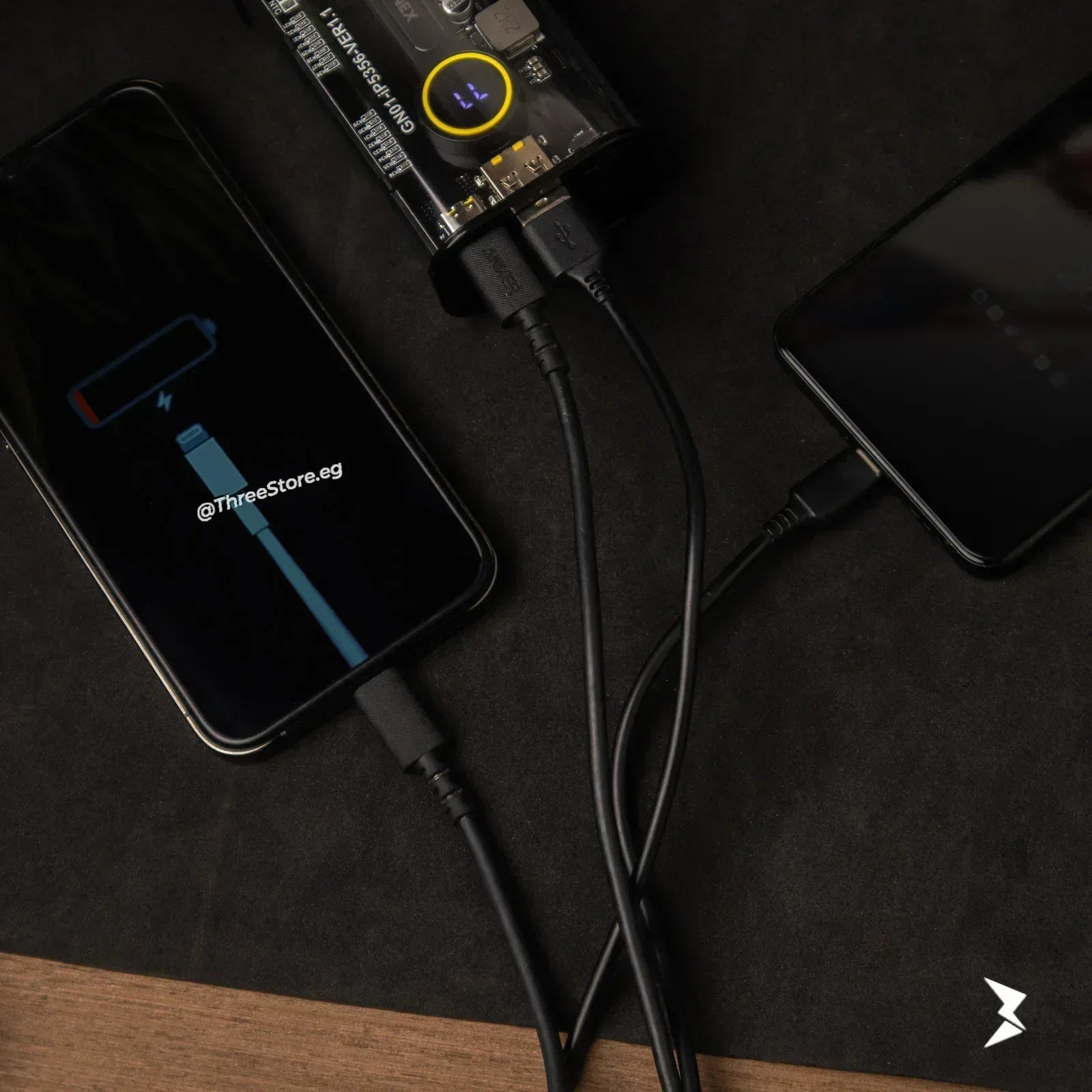 Lanex Transparent Dual Fast Charging Power Bank LP23 - Three