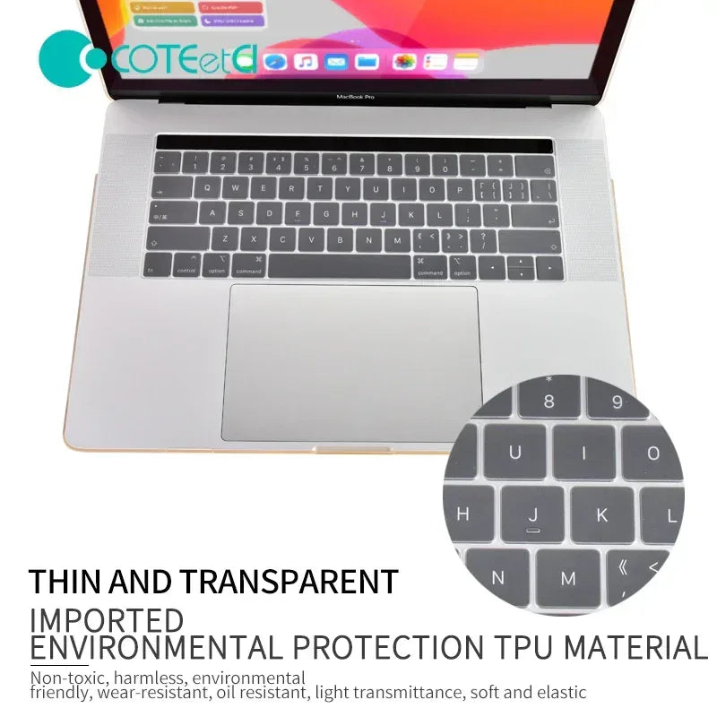 Coteetci Keyboard Skin TPU Ultra Slim MacBook Air - Three