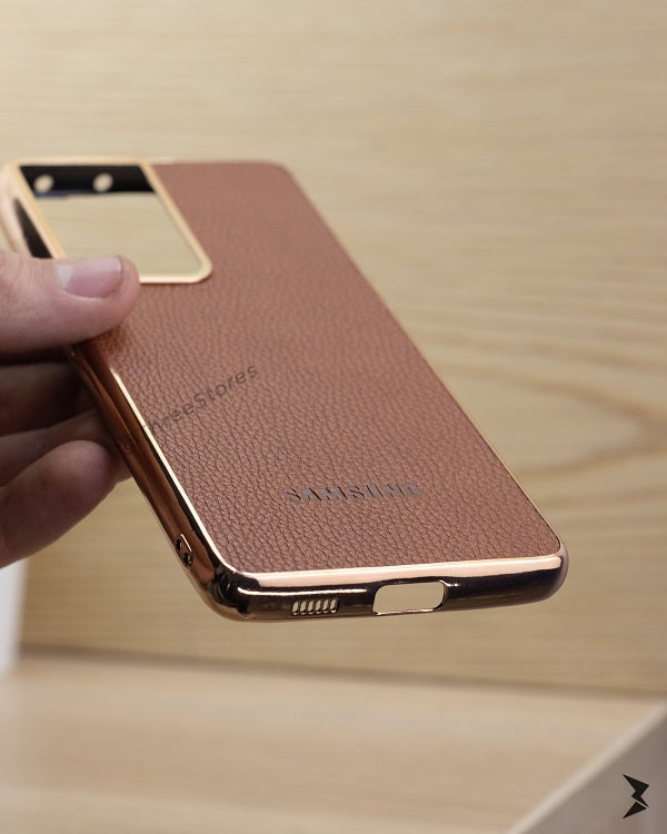 Glossy Leather Case Samsung S21 Ultra