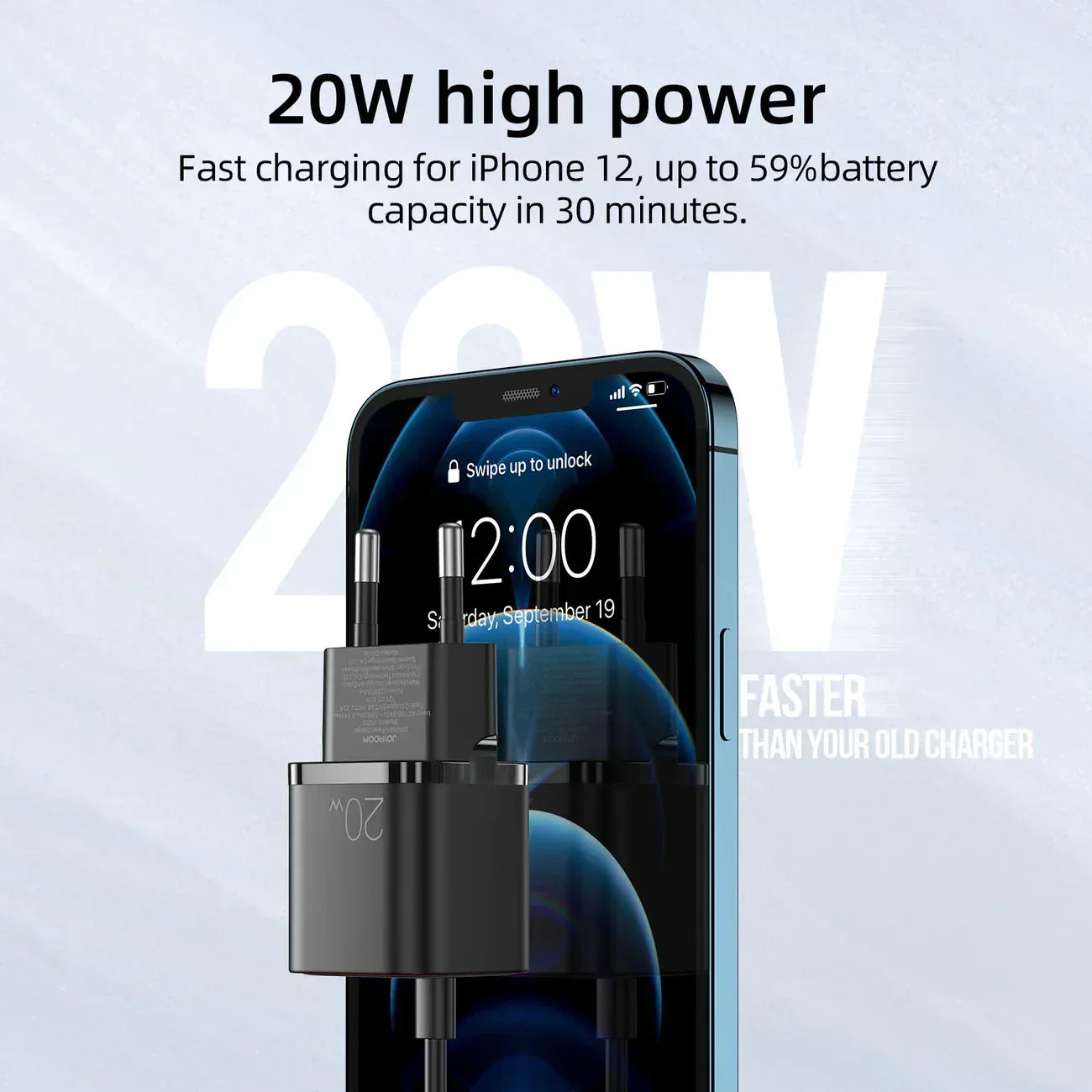 Joyroom Mini fast charger 20W L-P202 - Three