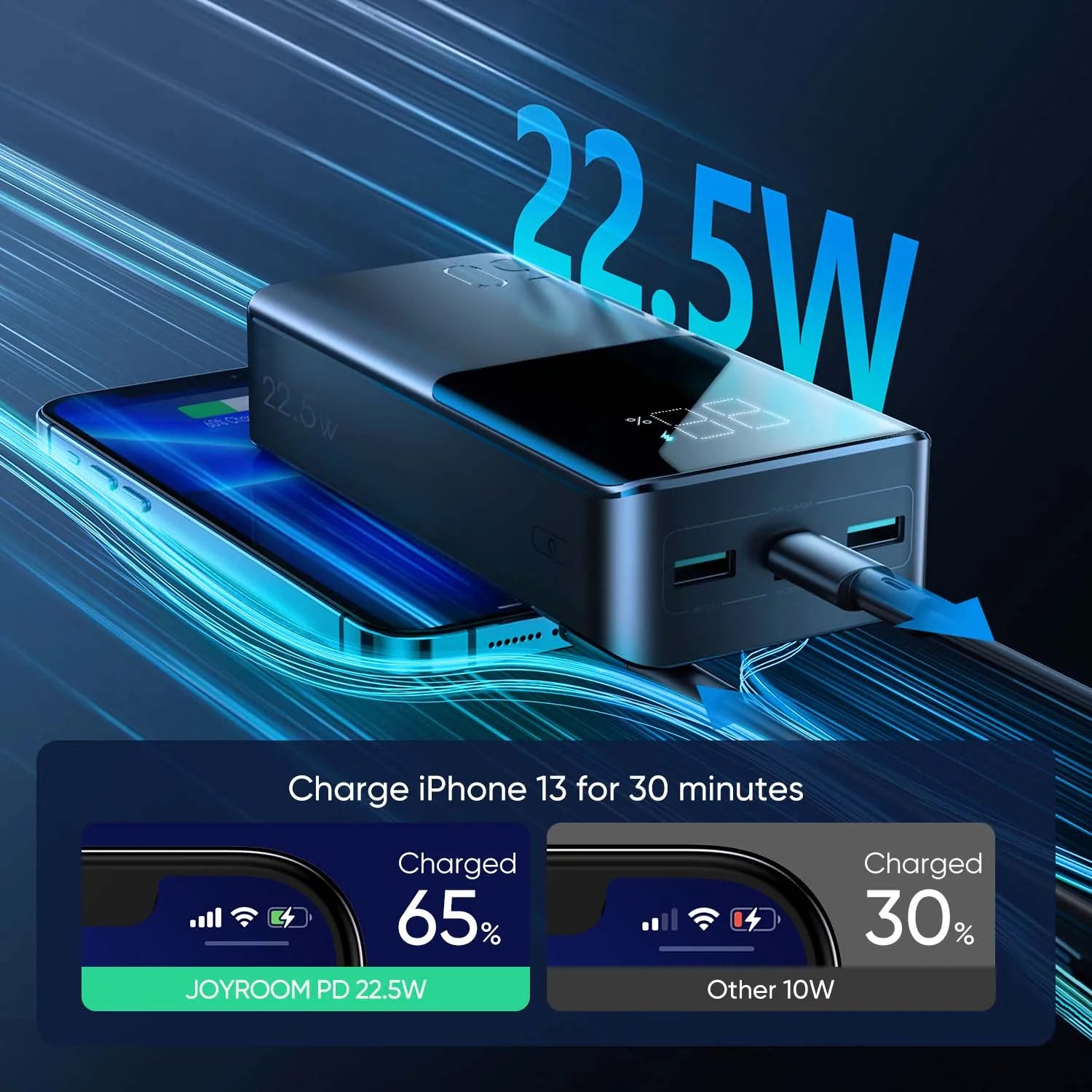 JoyRoom Powerbank 30000mah 22.5W Fast Charging JR-QP193