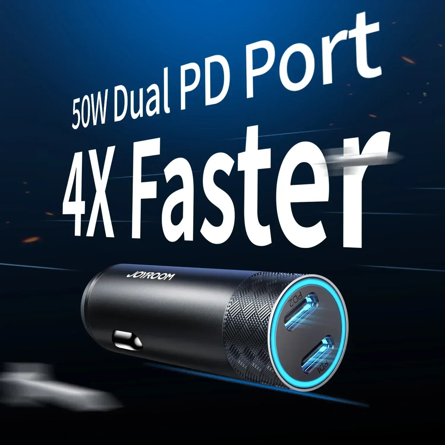 JoyRoom 50W Dual-port PD Car Charger - Three