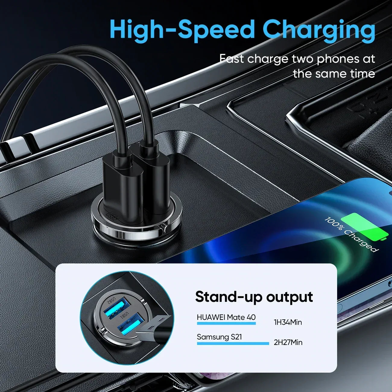 Joyroom Mini fast car charger 45W - Three