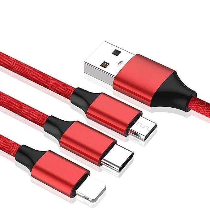 Recci 3 in 1 USB Cable Fast Wind RCS-D120 - Three