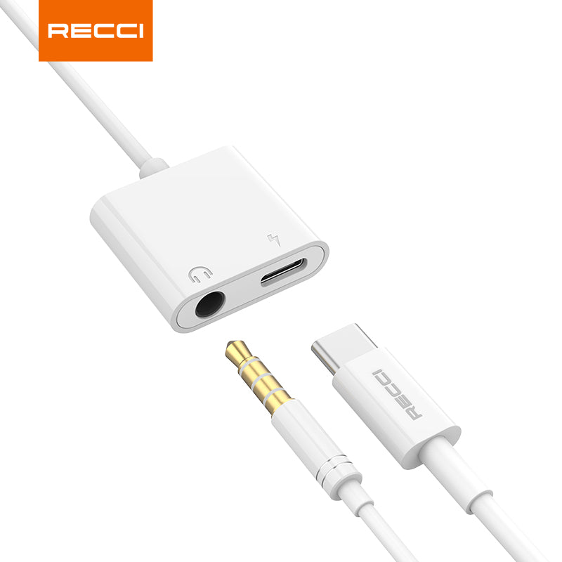 Recci Converter 2 in 1 Type-C And Aux RDS-A02