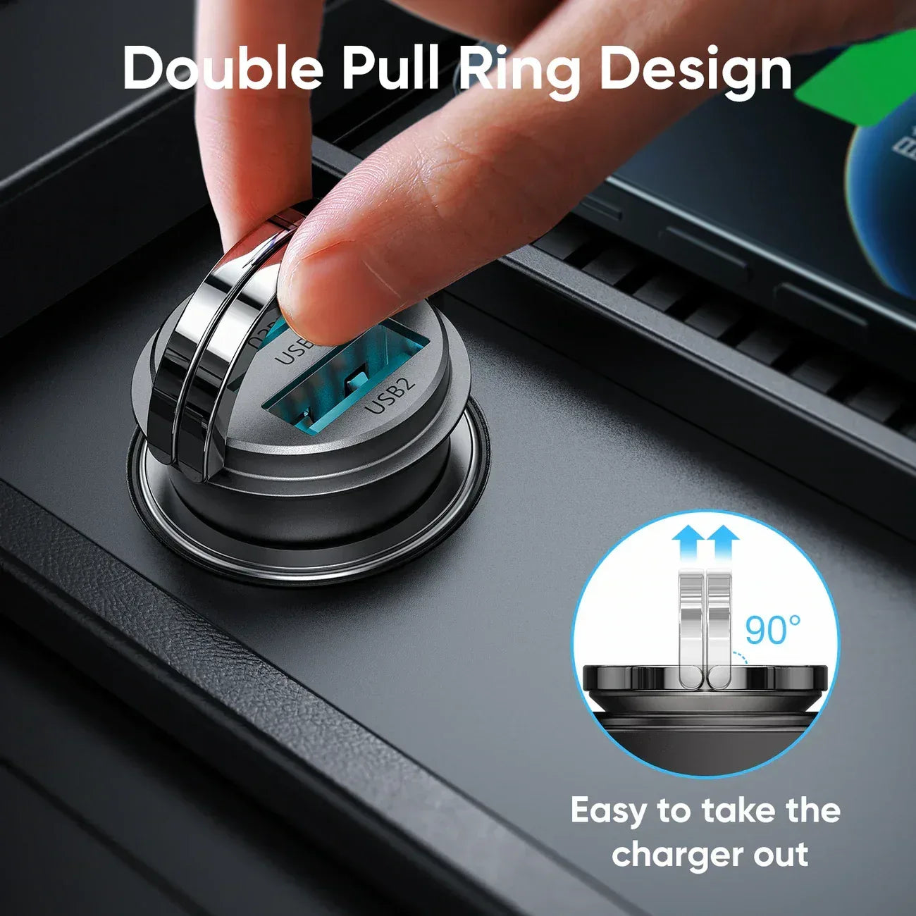 Joyroom Mini fast car charger 45W - Three