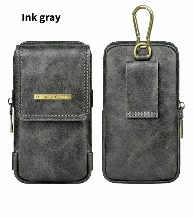 Puloka Leather Phone Holster Belt Bag - Three