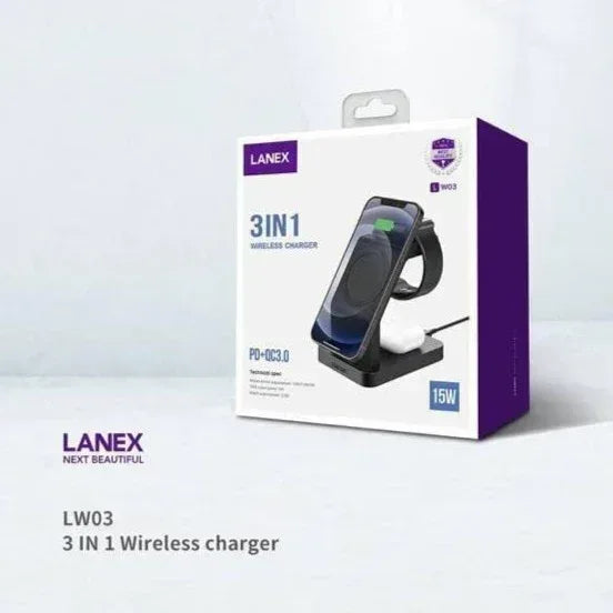Lanex Charger 3 in 1 PD+QC3.0 LW03 - Three