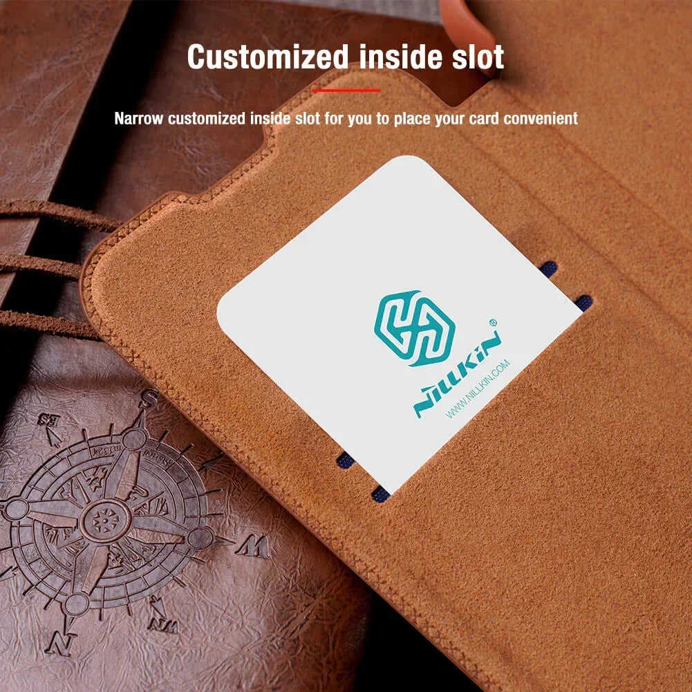 Nillkin Qin Pro Series CamShield Leather case iPhone 13 Pro Max - Three