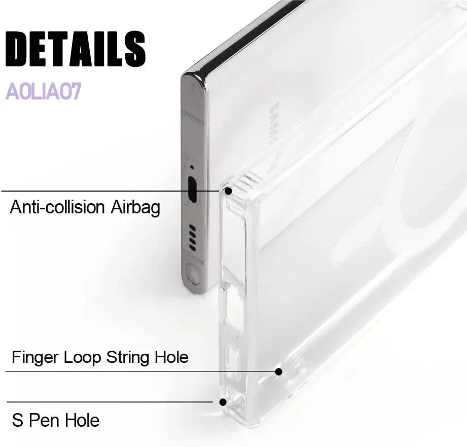 MagSafe Transparent Silicone Case Samsung S22 Ultra - Three