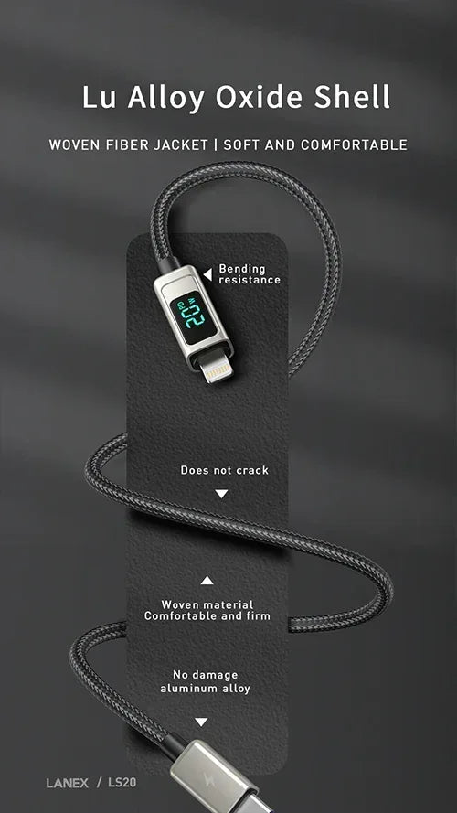 LANEX USB To Lightning Data Cable 1M LS20L - Three