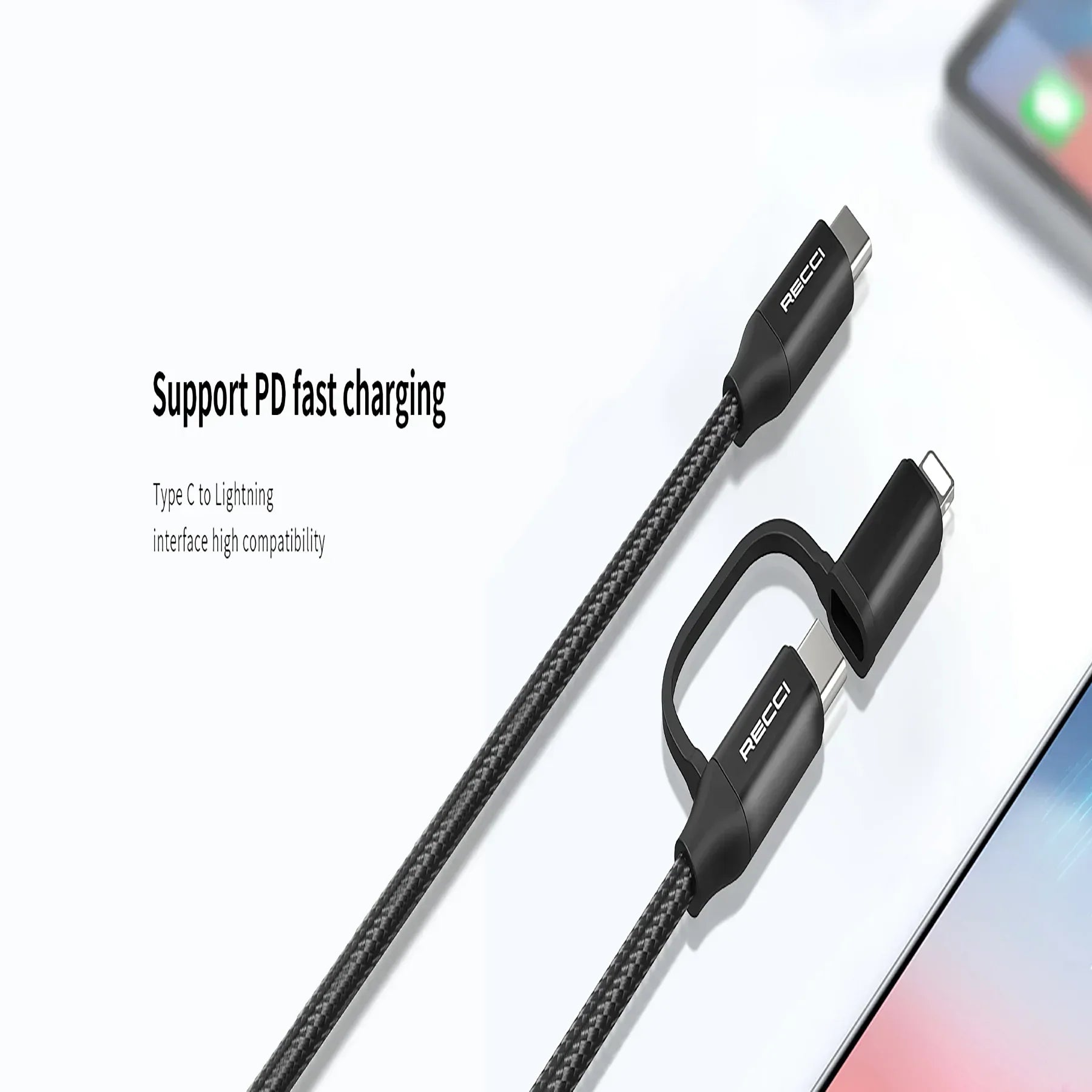 Recci Dual Port PD Data Cable - Three