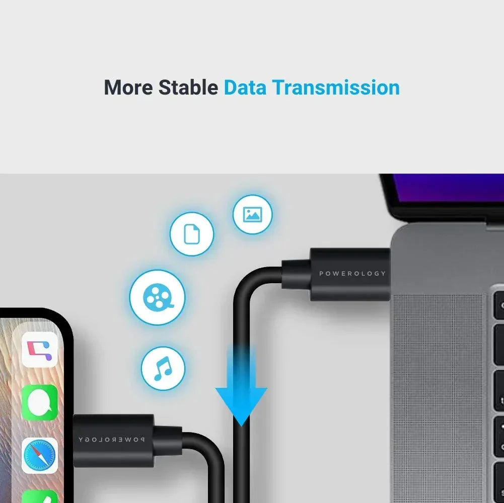 Powerology Cable Type-C to Lightning - Three