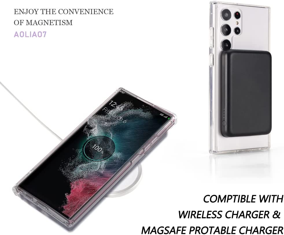 MagSafe Transparent Silicone Case Samsung S22 Ultra