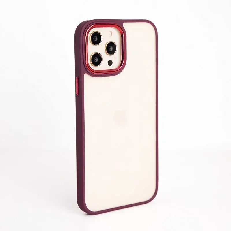 Skin Fashion Colored Frame Camera Case iPhone 12 Pro Max - Three