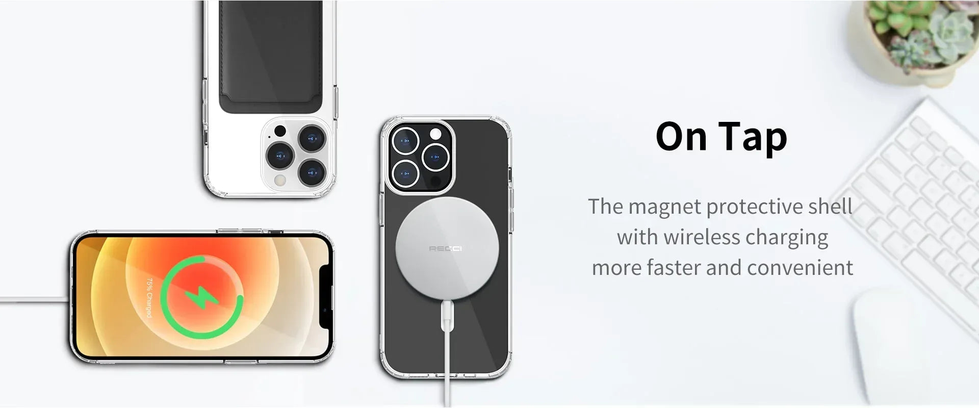 Recci MagSafe Clear Case iPhone 14 Pro Max - Three