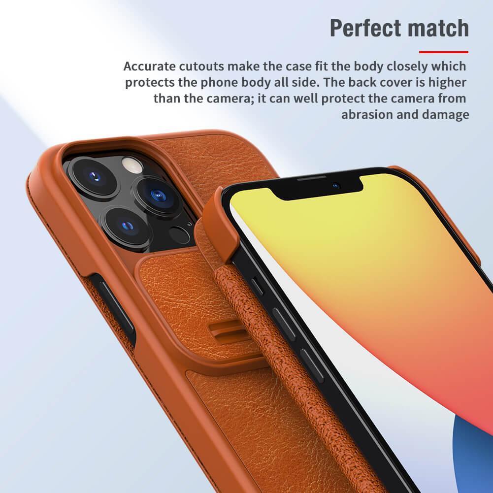 Nillkin Qin Pro Series CamShield Leather case iPhone 13 Pro Max - Three