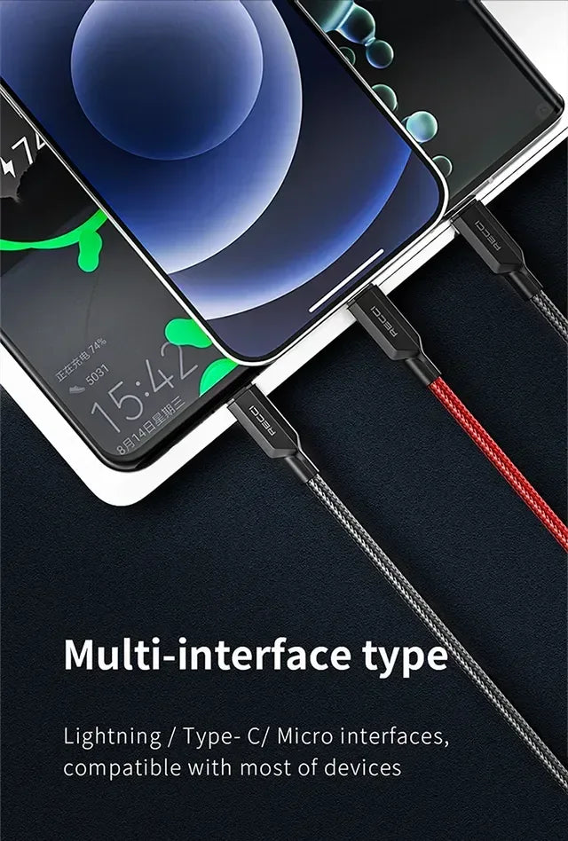 Recci Usb To Lightning Cable Charge RTC-N22L - Three