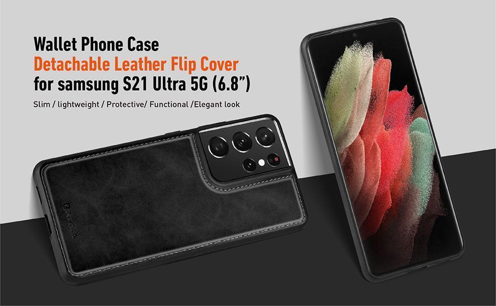 Puloka Wallet Case Samsung S21 Ultra - Three
