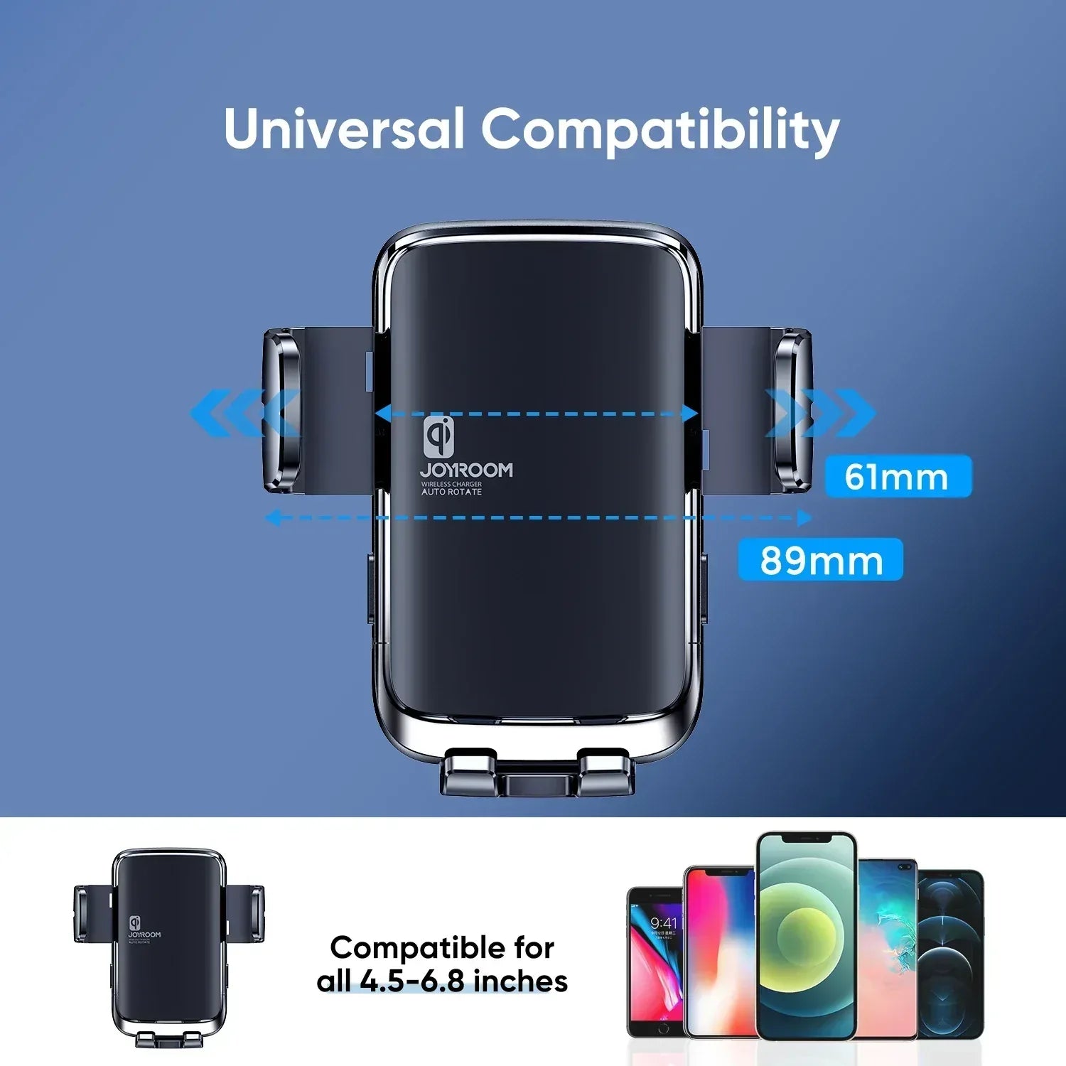 JoyRoom Electric Rotary Wireless Car Charger Holder - Three