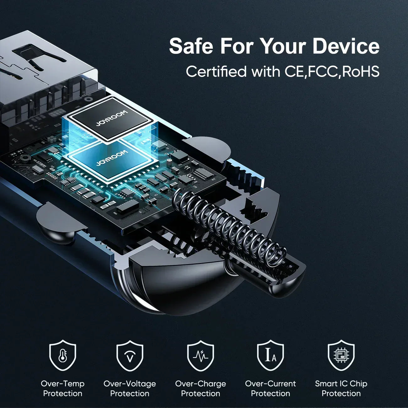 Joyroom Mini fast car charger 45W - Three