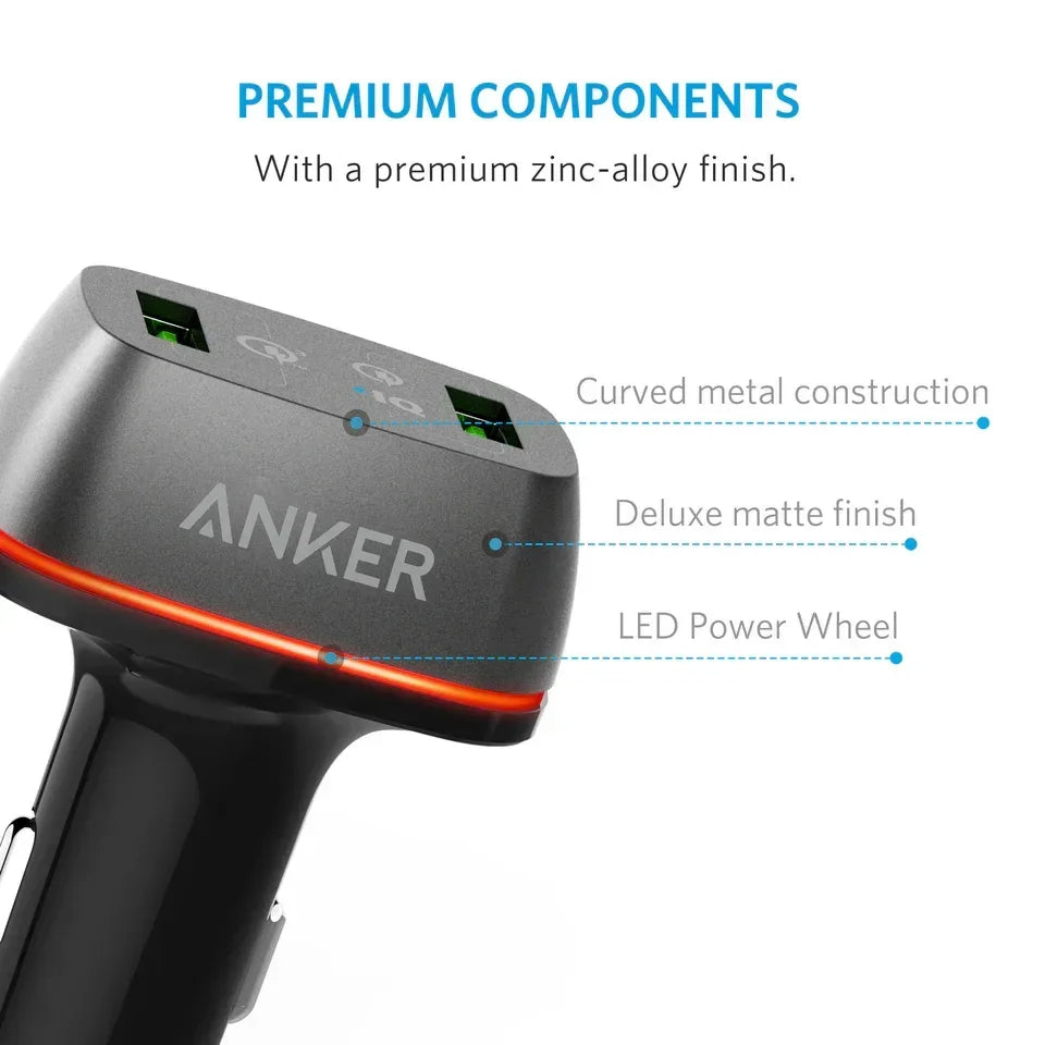 Anker PowerDrive 2 USB Car Charger - Three