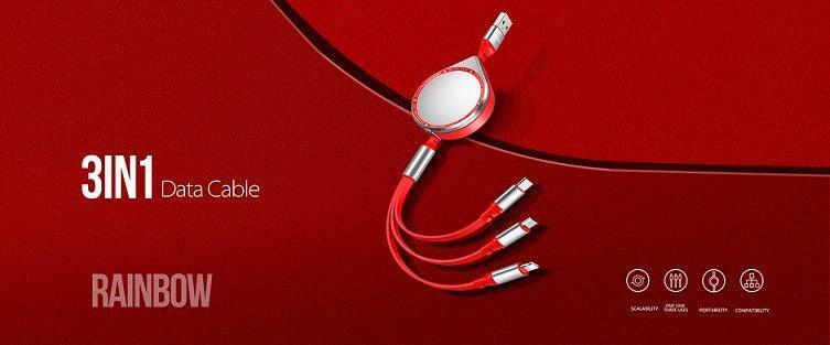 Recci 3 in 1 Data Cable RTC-T13 - Three