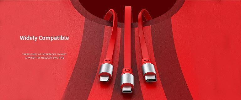 Recci 3 in 1 Data Cable RTC-T13 - Three