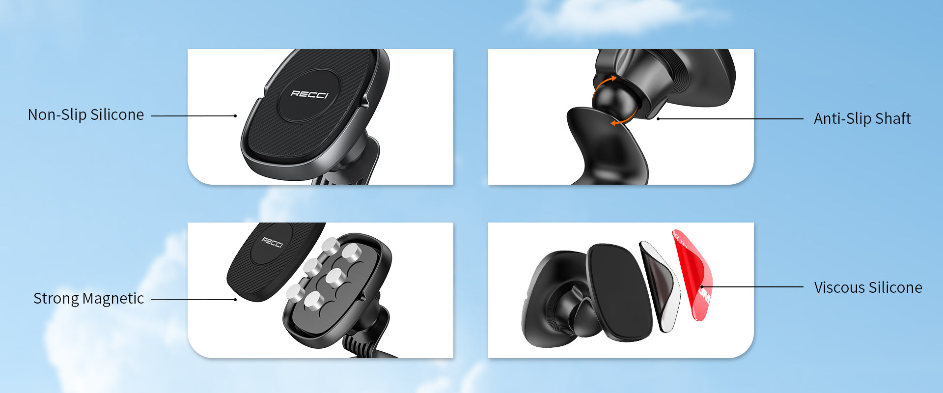 Recci Magnetic Car Holder RHO-C18