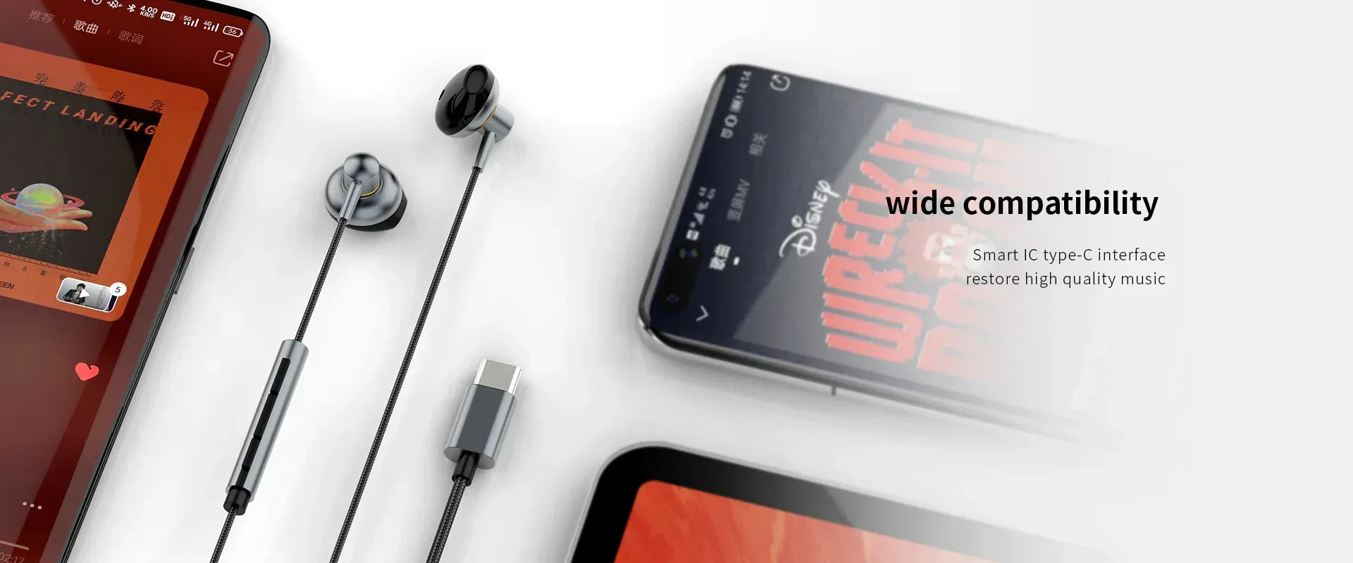 Recci Wired Earphone - Three