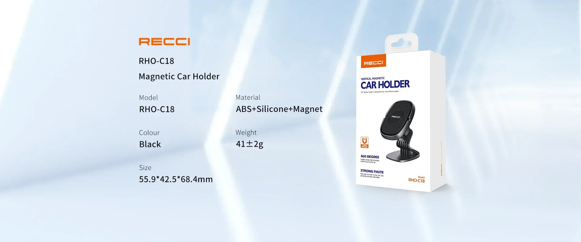 Recci Magnetic Car Holder RHO-C18 - Three