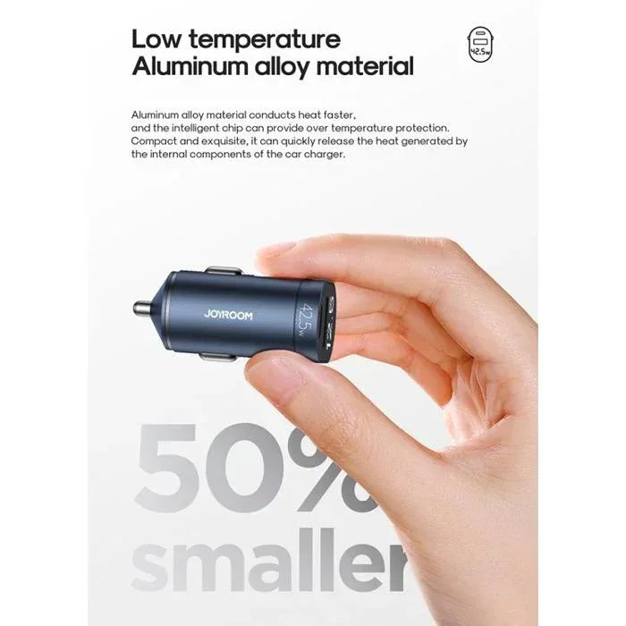Joyroom Dual Port Fast Car Charger with LED Display C-A17 - Three