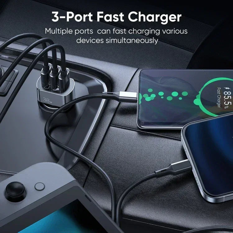 JoyRoom 38W fast car charger C-A19 - Three
