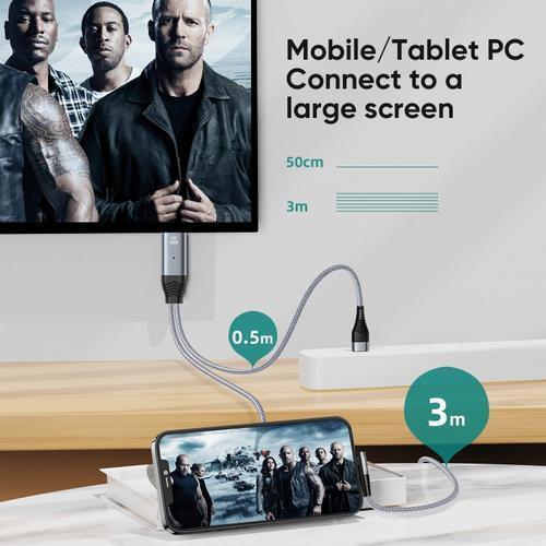 JOYROOM Lightning HDMI 4K Adapter Cable - Three