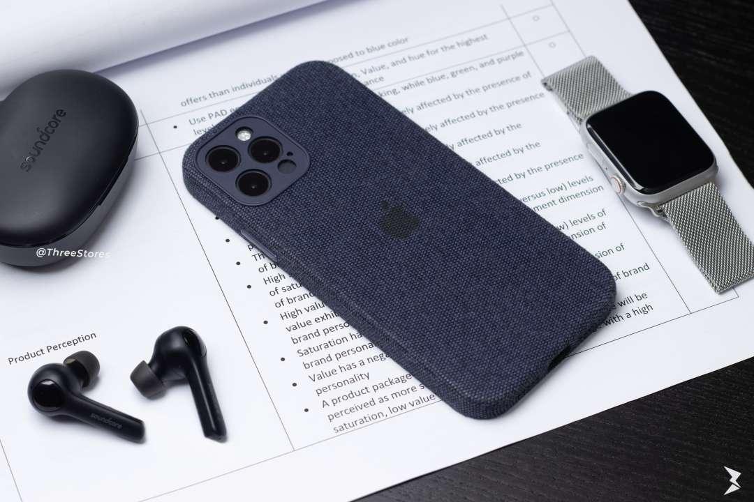 Fabric Camera Protection Case iPhone 12 Pro - Three